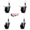 Service Caster 3.5'' Phenolic Swivel 3/4'' Expand Stem Caster Set 2 Total Lock Brakes, 4PK SCC-EXTTL20S3514-PHS-2-S-2-34 - alternate 2